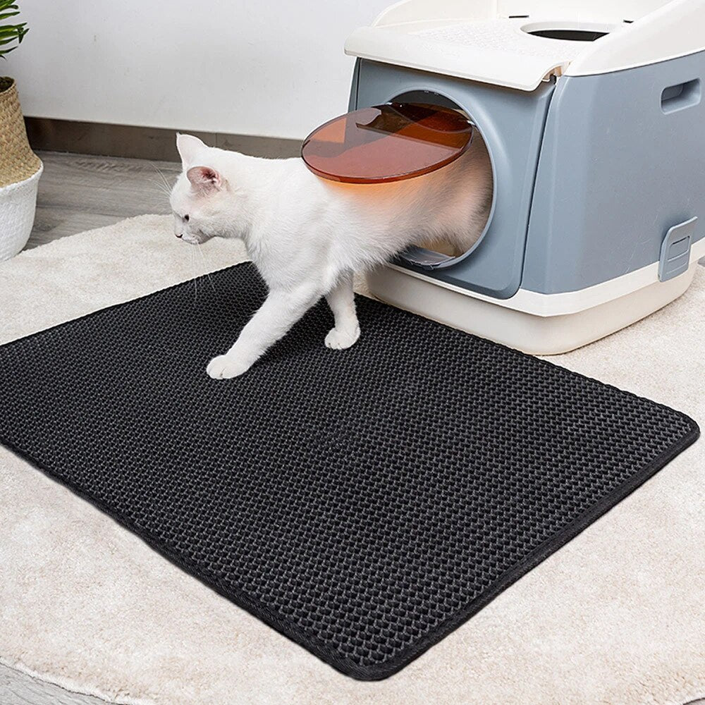 Gorilla Grip Thick Cat Litter Trapping Mat, Less Waste, Traps Mess from Box  for Cleaner Floors, Stays in Place for Cats, Soft on Kitty Paws, Easy  Clean, Large Size, Pet Accessories, Durable